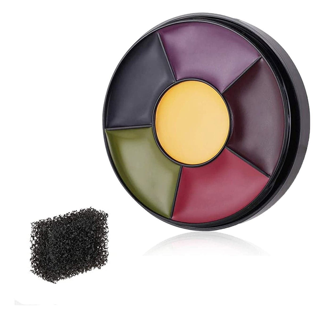 Go Ho 6 Colors Bruise Makeup Set for SFXBruises Wheel for Body Oil Paint Theatrical Halloween FevstivalFace Paint Makeup Materials for Special Effects with Sponges