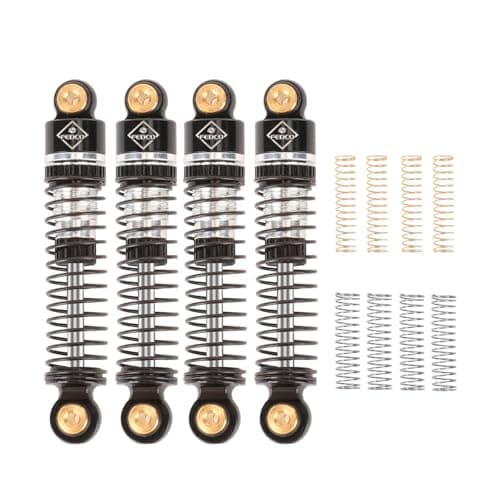 FEDCO SCX24 Shocks 47MM OilFilled Shocks Absorber Long Travel Threaded Oil Damper For Axial SCX24 Upgrades 124 RC Crawler