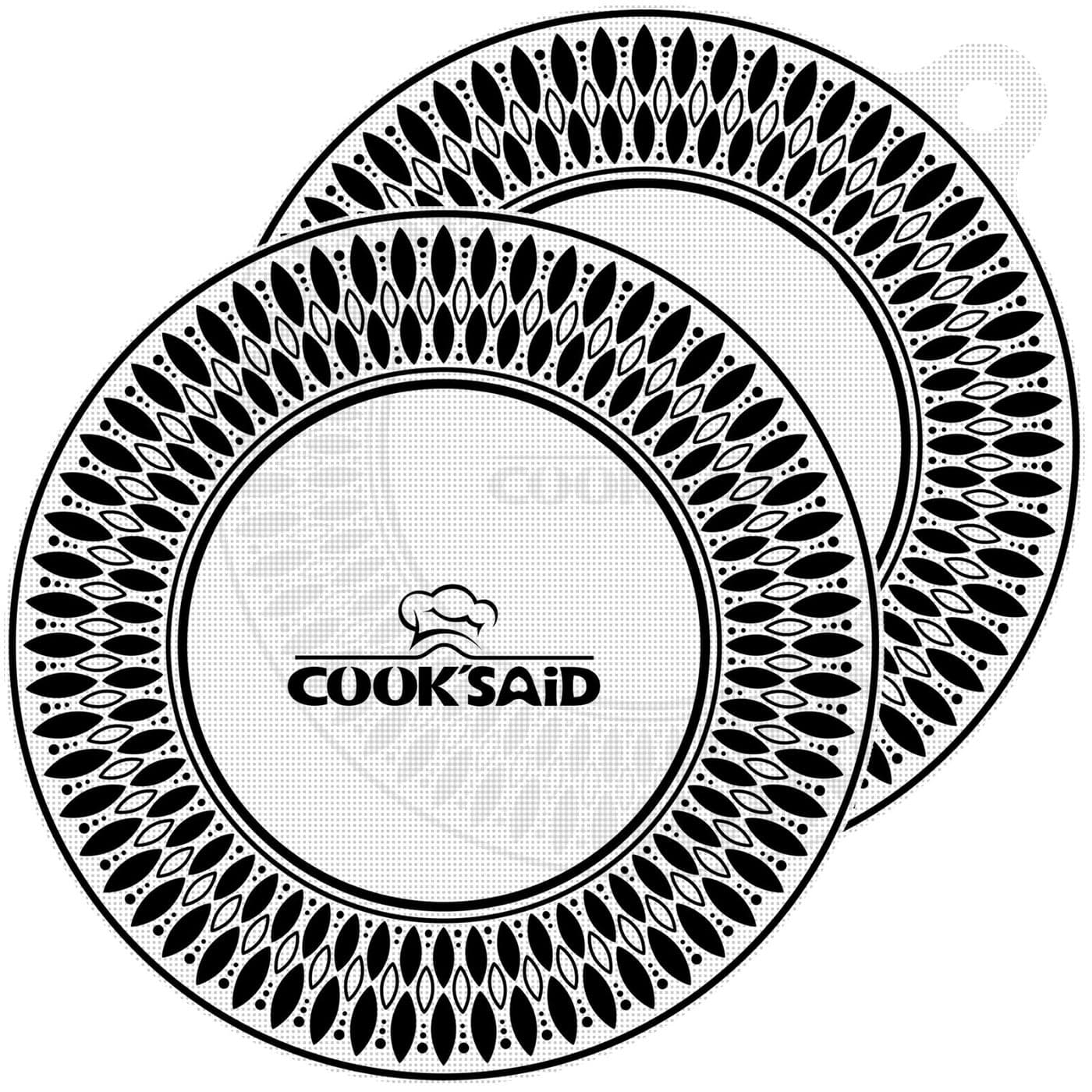 Cooks Aid 2 Pcs Induction Cooktop Protector Mat Magnetic Induction Stove Protector for Induction Stove Multifunctional Silicone Mats for Cooktop Cover Logo CK 95 inch