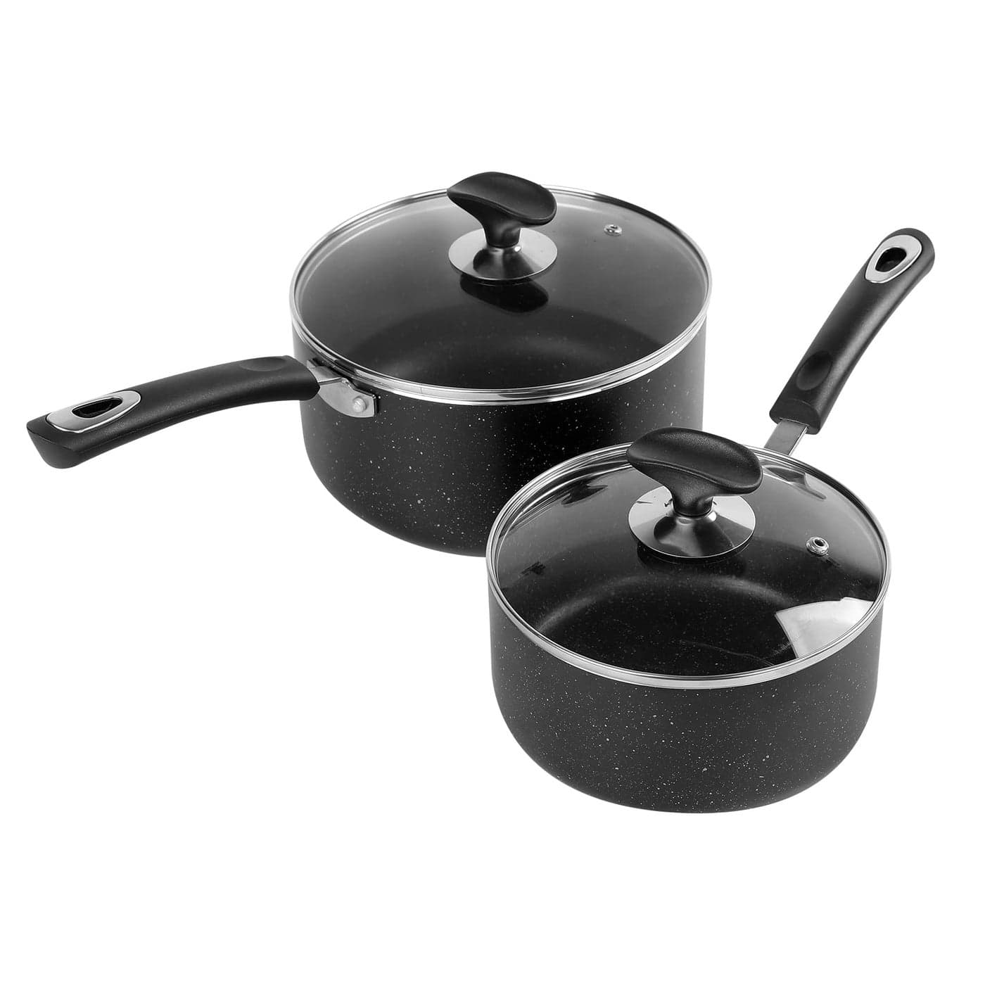 RATWIA Nonstick Saucepan Set 2 Quart and 3 QuartUltra Non Stick Sauce Pan Small Pot with Glass LidGreat for Home Kitchen RestaurantBlack