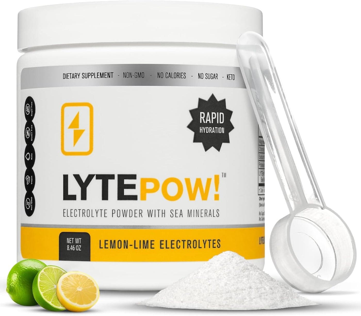 Electrolytes Powder Sea Minerals LemonLime Hydration Supplement 90 Servings NonGMO No Calories No Sugar Delicious Keto Replenishment Drink Mix Perfect for Exercising
