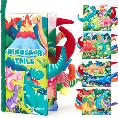 hahaland Baby Books 06 MonthsInfant Tummy Time Toy Sensory Toys 6 to 12 Months Touch Feel Book Gifts for Boy Girl 03 Month Learning Toy Baby Birthday Easter Basket Stuffers Single