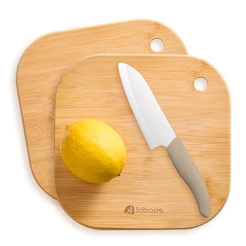 Home Mini Cutting Board Small Fruit Cutting Board Solid Bamboo Wood Board for Baby Infant dormitoryISet of 2