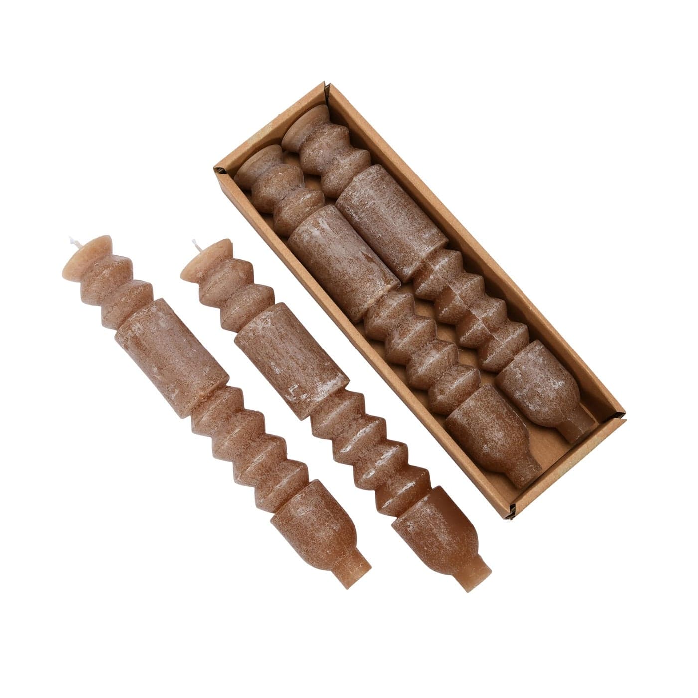 Creative CoOp Creative CoOp Unscented Taper Candle Cappuccino