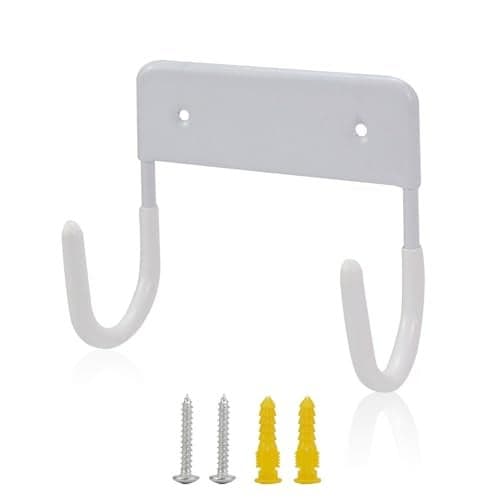 EXCLEN Ironing Board Hanger Wall Mount Ironing Board Holder Organizer Wall Rack for Laundry Rooms Storage Rack Hanging Shelf Hanger (White)