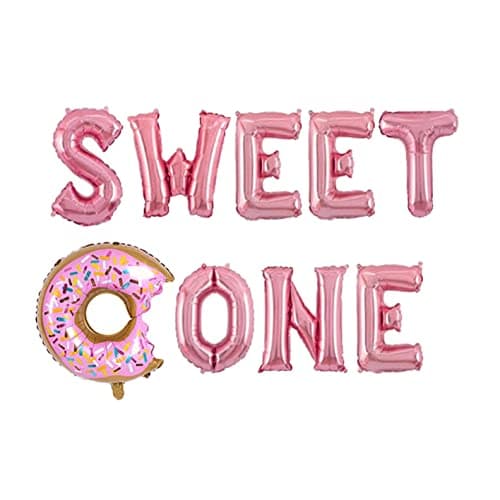 Winwinstoree Sweet One Balloon 1st Birthday Donut Party Decorations