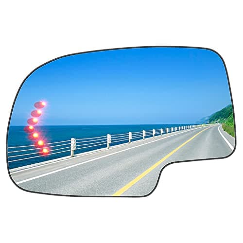 Driver Left Side Heated Mirror Glass for 2003-2006 Cadillac Escalade ESV EXT Chevy Avalanche Silverado Suburban Tahoe for GMC Sierra Yukon Classic 1500 2500 3500 HD with Turn Signal 2 PIN & 4 PIN