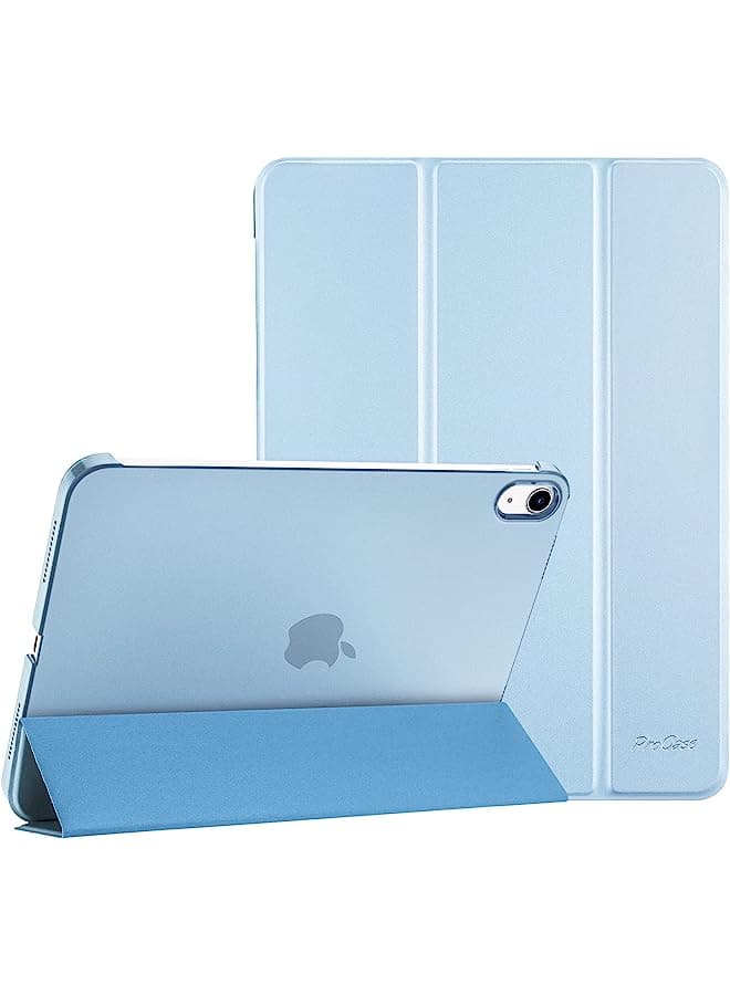 For Ipad 10Th Generation Case 2022 Ipad 10.9 Inch Case, Ipad 10 Case Slim Stand Hard Shell Back Protective Smart Cover For 10.9” Ipad 10Th Gen 2022 Release A2696 A2757 A2777 -Skyblue