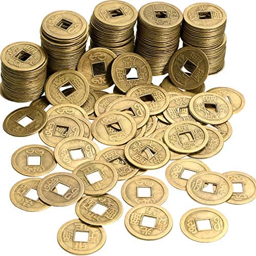 Boao 200 Pieces Chinese Coins Chinese New Year Feng Shui Coins I-Ching Ornament for Wealth and Good Luck (0.8 Inch)