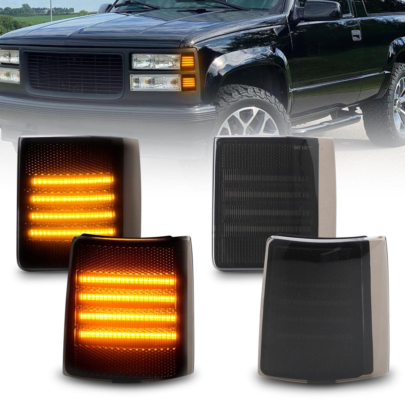Bestview Front Corner Light Compatible with 19941999 GMC Sierra CK 1500 2500 3500 Suburban Yukon Pair Driver and Passenger Side for GM2550148 GM2551148 5977463 5977464