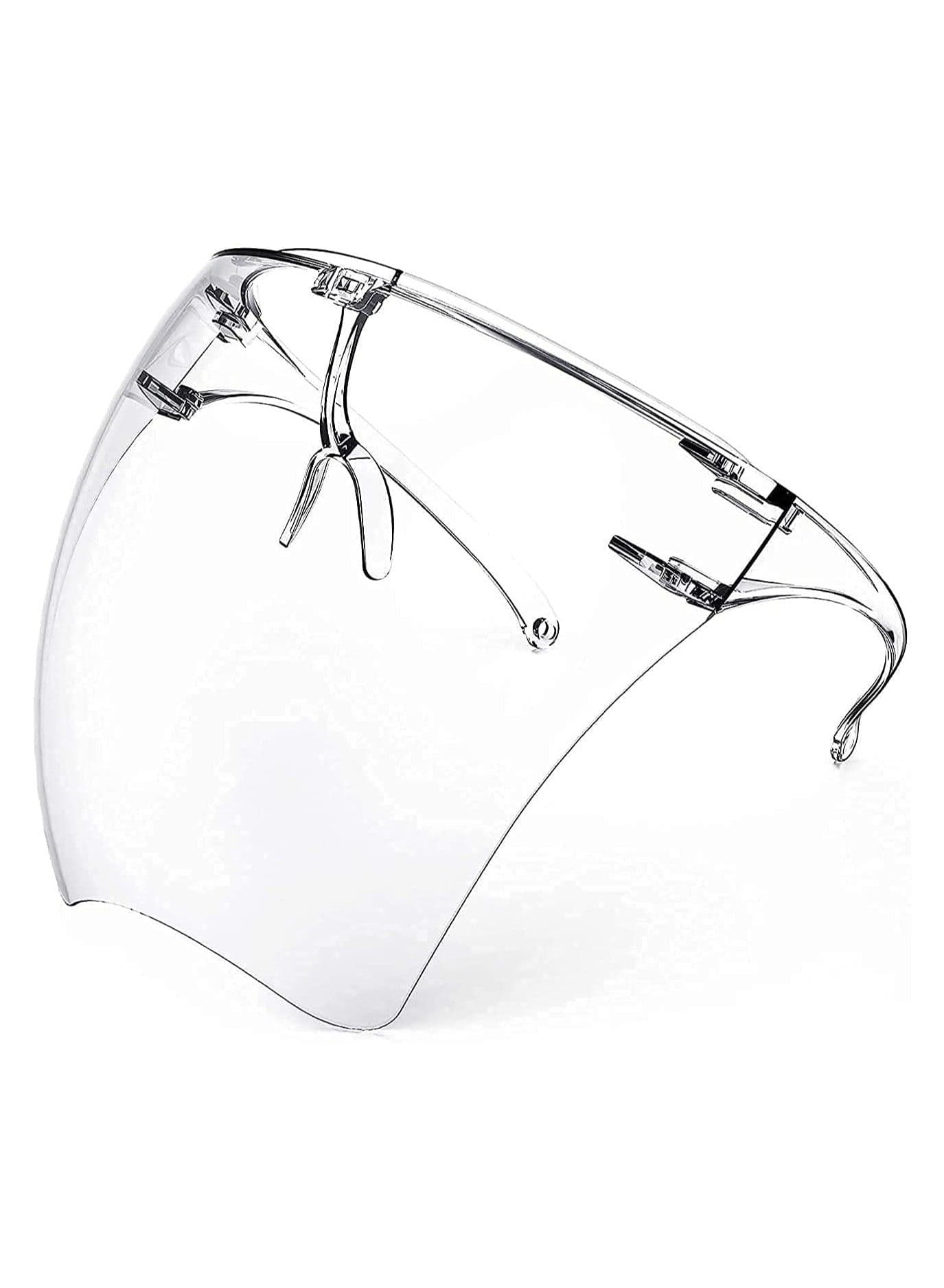 Clear Face Mask Shield - Compatible with Glasses and Other Face Coverage Safety Full Face Guard Shield Mouth Full Face Protection