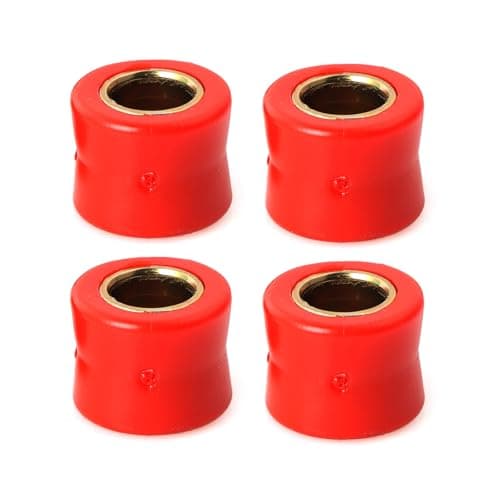 Minho 4Pcs 12MM Rear Shock Absorbing Suspension Bushing Set in Rubber Material Compatible with Most Motorcycles Scooter ATV UTV Go KartRed Color