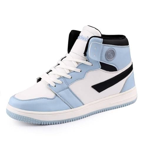 Bacca Bucci Femme High-Top Harmony Sneakers—Elegant Pastel Blue and Pink Women's Lace-Ups