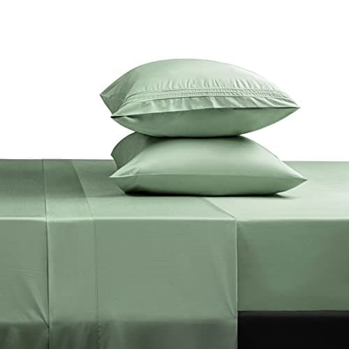 SONORO KATE Bed Sheet Set Super Soft Microfiber 1800 Thread Count Luxury Egyptian Sheets 16-Inch Deep Pocket,Wrinkle and Hypoallergenic-4 Piece (Sage, Queen)