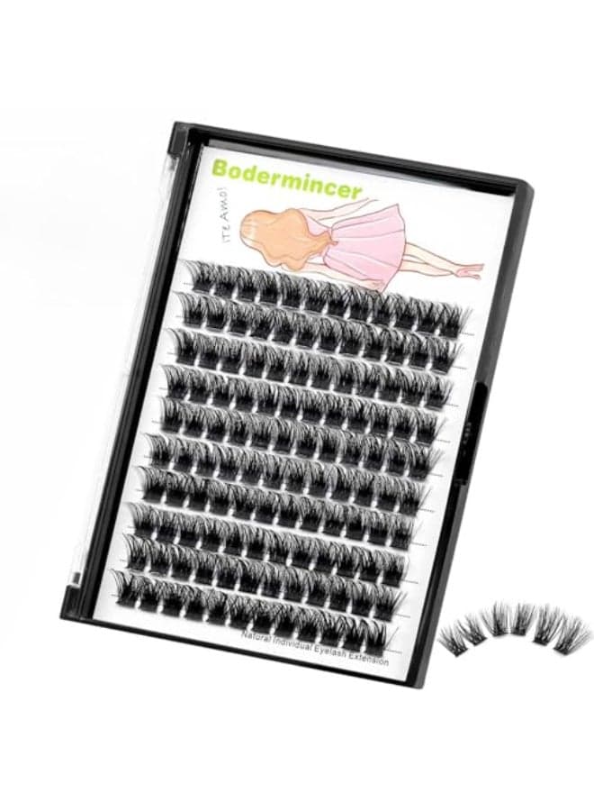 Bodermincer 120 Clustersbox Wide Cluster 3D Effect Glue Bonded Cluster Eyelashes Individual Eyelash Extension Eyelashes Bunches False Eyelashes Home Eyelash Extension 20MM