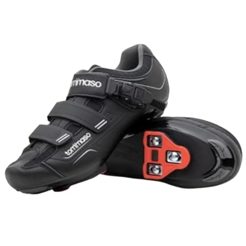 Tommaso Strada 200 Ready-to-Ride Mens Peloton Cycle Shoes—Road Bicycles & Indoor Cycling Shoes for Bikes with Delta Cleats—Explore Mens Bike Accessories—3 Hook & Loop—Size 13US—47EU