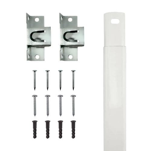 Amazing Drapery Hardware 28-48 Inch Flat Sash Rod with 1/4 Inch Clearance - Durable Steel Curtain Rod with Mounting Brackets, Screws, and Plugs - 1 Pack