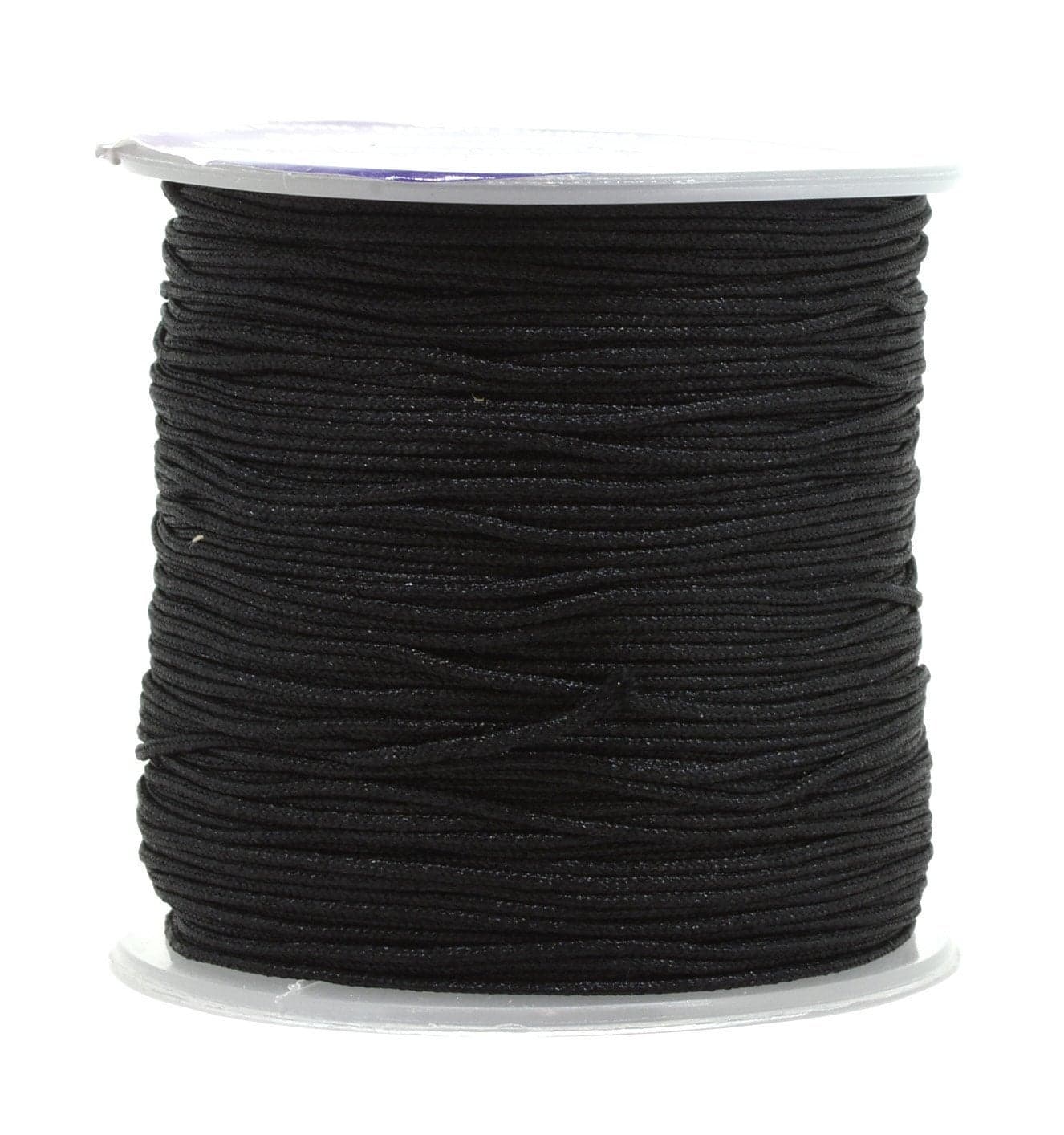 Mandala Crafts Nylon Satin Cord - 1mm Nylon Cord for Jewelry Making - 1mm Cord Nylon String for Bracelets Making - 109 Yds Black Strings Rattail Chinese Knotting Cord