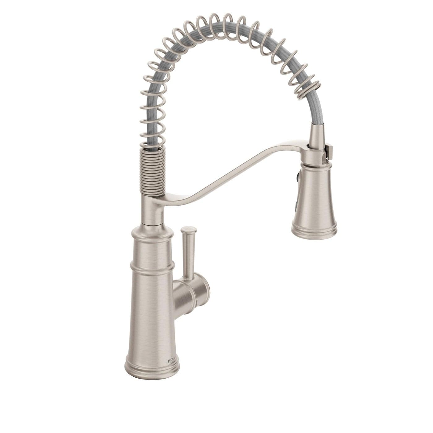 Moen 5927SRS Belfield OneHandle PreRinse Spring Kitchen Faucet with Power Boost Spot Resist Stainless