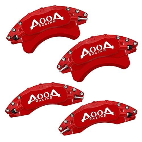 AOOA Aluminum Brake Disc Red with White Character Caliper Covers Fits 2017-2020 Toyota 86/ Subaru BRZ Limited/Premium 2013-2025 (set of 4)