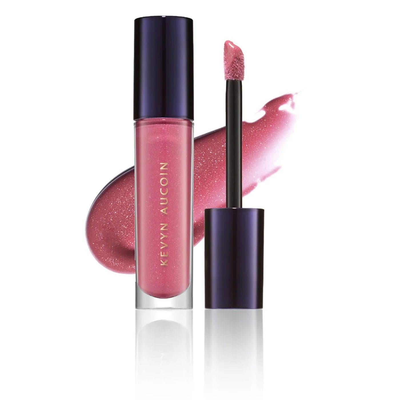 Kevyn Aucoin Celestial Lip Gloss Stacy shimmery mauve pink Light reflecting shine sheer Precision makeup artist applicator Hydrating nonstick formula Multidimensional 3D plumping effect
