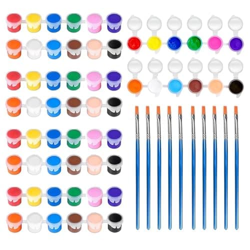 Mini Acrylic Paint Set for Kids5 Pack 12 Colors Washable Kids Paint kitPerfect for Home Birthday Classroom Party FavorsPainting CanvasPaperWoodRock Fabric