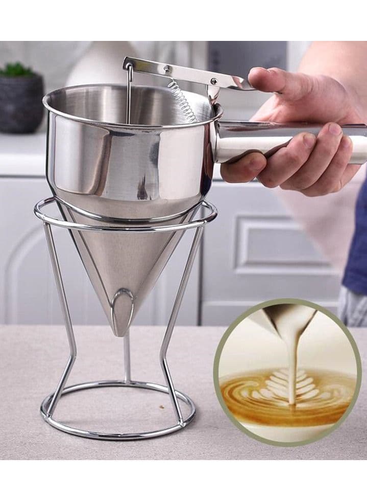 Pancake Dough Dispenser Stainless Steel Batter Dispenser Pastry Tools Baking Waffle Cake Gadgets Kitchen Accessories