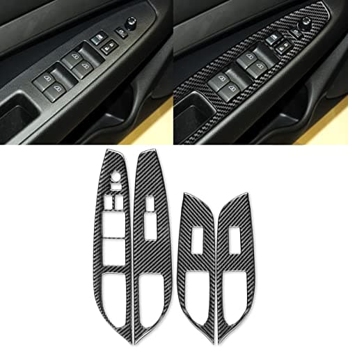 UOADA Car Door Panel Folding Mirror Switch Frame Carbon Fiber Sticker Interior Cover for Infiniti G37 20082013 G35 200708 G25 2011 2012 Sedan