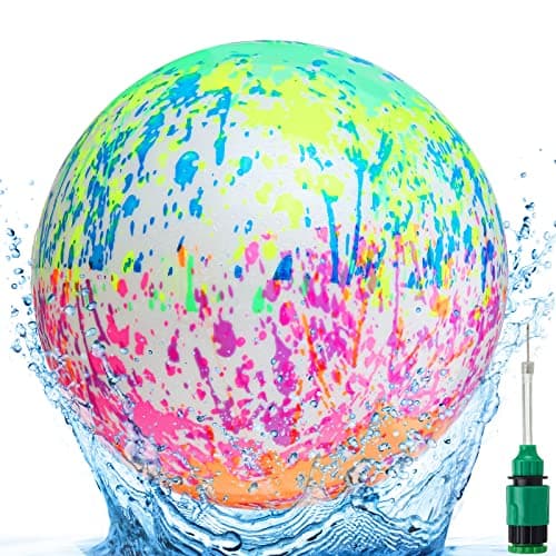 Hiboom 9 Inch Swimming Pool Diving Balls Underwater, Pools Toys Ball with Water Filling Adapter for Underwater Passing, Dribbling, Diving and Pool Games for Teens, Adults(Water Color Style)