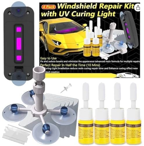 CLAMPER Windshield Repair Kit, Windshield Crack Repair Kit 4 Pcs