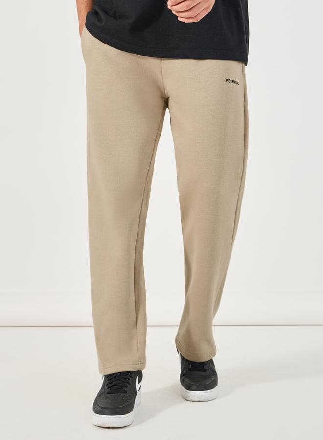 Essential Print Relaxed Fit Open Hem Joggers