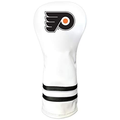 Team Golf NHL Philadelphia Flyers White Vintage Fairway Head Cover White Vintage Fairway Golf Club Headcover, Form Fitting Design, Retro Design