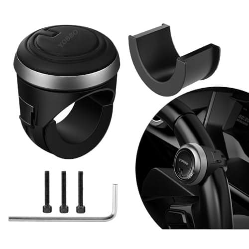 Yobbo Universal Car Steering Wheel Spinner Knob 360° Rotation Power Handle Driving Helper Booster Auxiliary Aid Control Strengthener Fit for All Vehicles Cars Truck Tractor Original 3R-2251 (3R-2251)