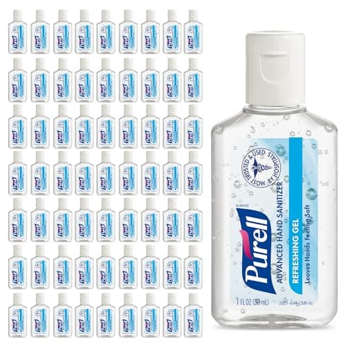 Purell Advanced Hand Sanitizer Refreshing Gel Clean Scent 1 fl oz Travel Size flipCap Bottle Pack of 72 390172CMR