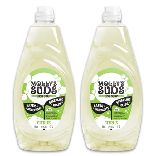 Mollys Suds Liquid Dish Soap Clean Simple Ingredients Extra Scrubbing Power Citrus Scent 24 oz 2 Pack