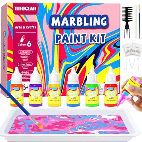 Titoclar Water Marbling Paint for Kids Easter Basket StuffersBirthday Gifts for Kids 3 Years OldArts and Crafts for Girls Boys Ages 812 68 35STEM Science Toys
