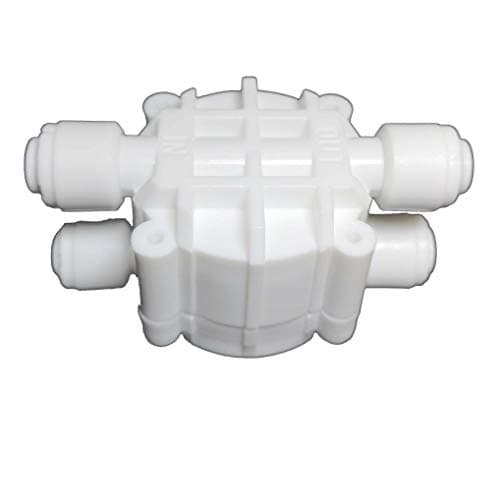 Malida 1/4 Inch Tube Automatic Shut Off Valve Push to Quick Connect Fittings for Reverse Osmosis Water Purifiers Filters (auto Shut Off)
