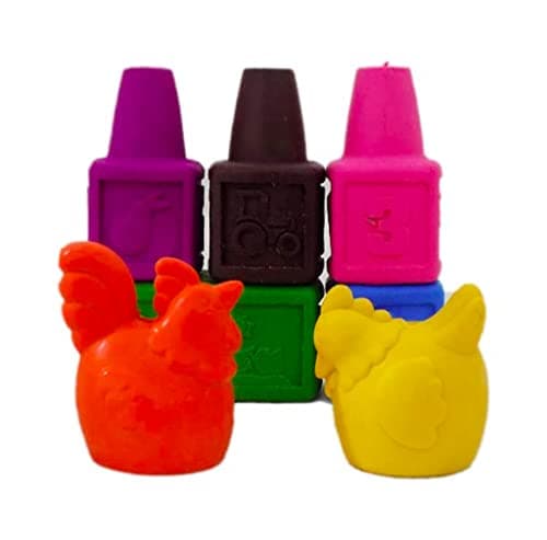 HOMIES, Block crayons Thumb kids Non toxic colorful animal wax crayon paint - Set of 7 pieces