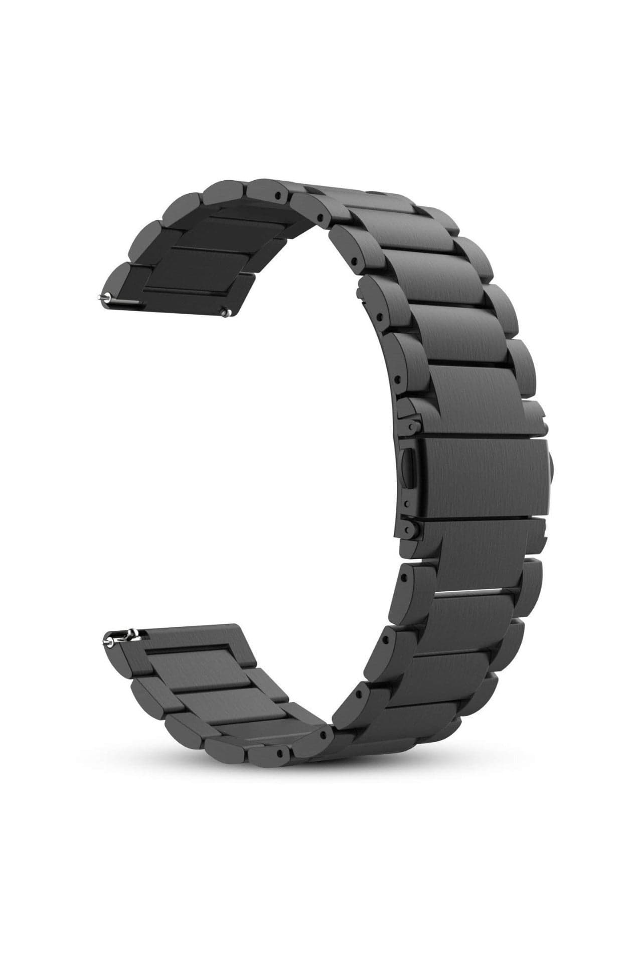 Band Compatible with Samsung Galaxy Watch 5 Pro 45mm/Watch 5/4 40mm 44mm/Watch 4 Classic 42mm 46mm/ 20mm Stainless Steel Metal Bands Replacement Bracelet Strap (Black)
