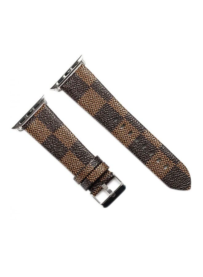 Checkered Bands Compatible with Apple Watch, 42/44/45/49mm, Designer Luxury Soft PU Leather Sport Strap Wristbands Strap