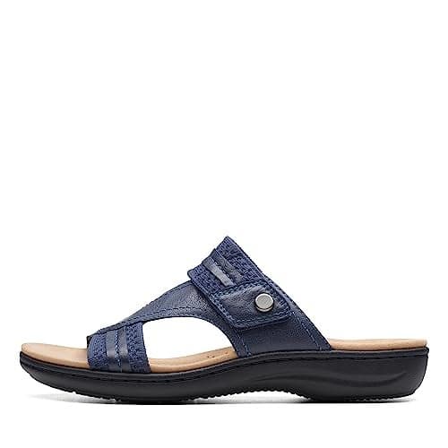 Clarks Women's Laurieann Cara Slide Sandal, Navy Combi, 11