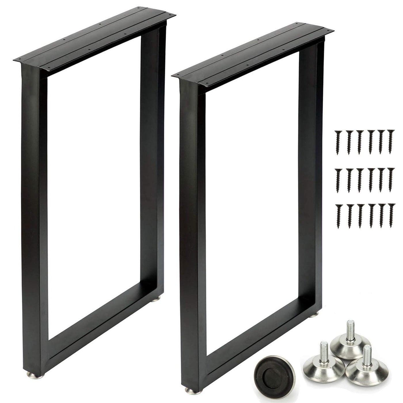 HOMEKAYT Desk Legs Metal Table Legs 28 Inch Heavy Duty Metal Legs Multiple Uses for Dinning KitchenOffice TableRectangle Shape 2pcsBlack