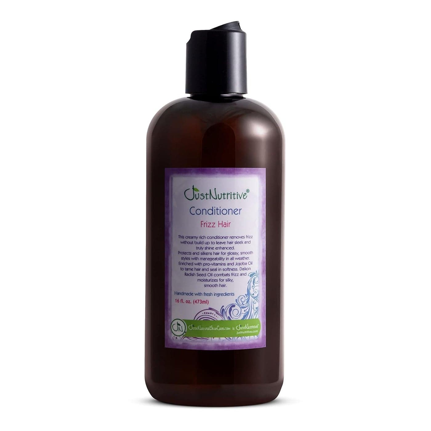Just Nutritive Frizz Hair Conditioner AntiFrizz Hair Treatment Hydrating Conditioner for Dry Damaged Hair Organic Hair Conditioner for Men and Woman 16 Fl Oz