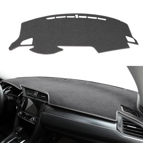 GXT Dashboard Cover for Honda Civic 2016-2020, Non-Slip Dash Mat Dashboard Cover, Heat-Resistant Dash Cover(Gray)