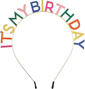 Oruola Birthday Girl HeadbandIts My Birthday HeadbandRainbow Its My Birthday CrownColorful Metal Happy Birthday Headband for Women Girls Kids