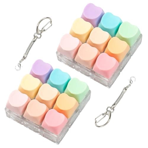 2 Pcs Keyboard Fidget Toy 9 Keys Cute Clicker Keyboard Fidget for Adults Relieve Stress and Anxiety Decompression Keyboard Fidget Keychain