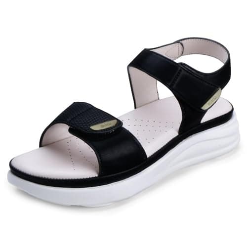 DOCTOR EXTRA SOFT Women's Ultra Lightweight Sandals with Memory Foam Cushion|Stylish & Comfortable|Casual & Non-Slip|Diabetic & Orthopedic Flip Flops with Adjustable Strap Ladies & Girls New-D-610