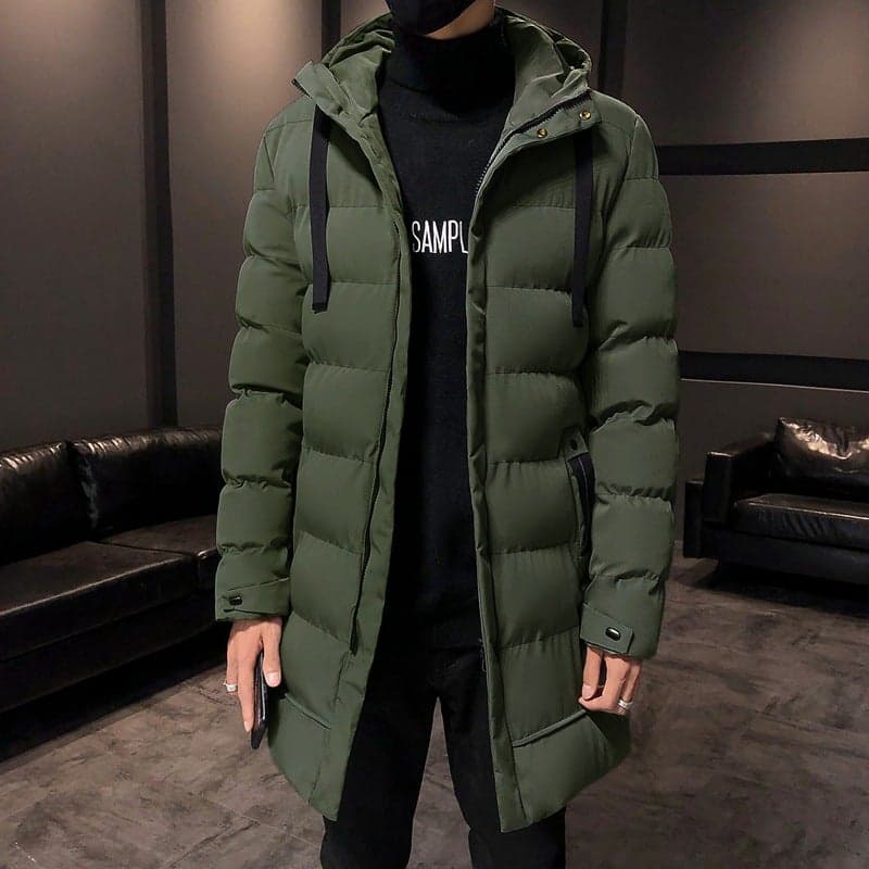 M-8XL Down Cotton-padded Jacket Men's plus size Mid-length Cotton-padded Jacket Men's Korean Style Casual Warm Jacket Fashionable Winter Cotton-padded Jacket