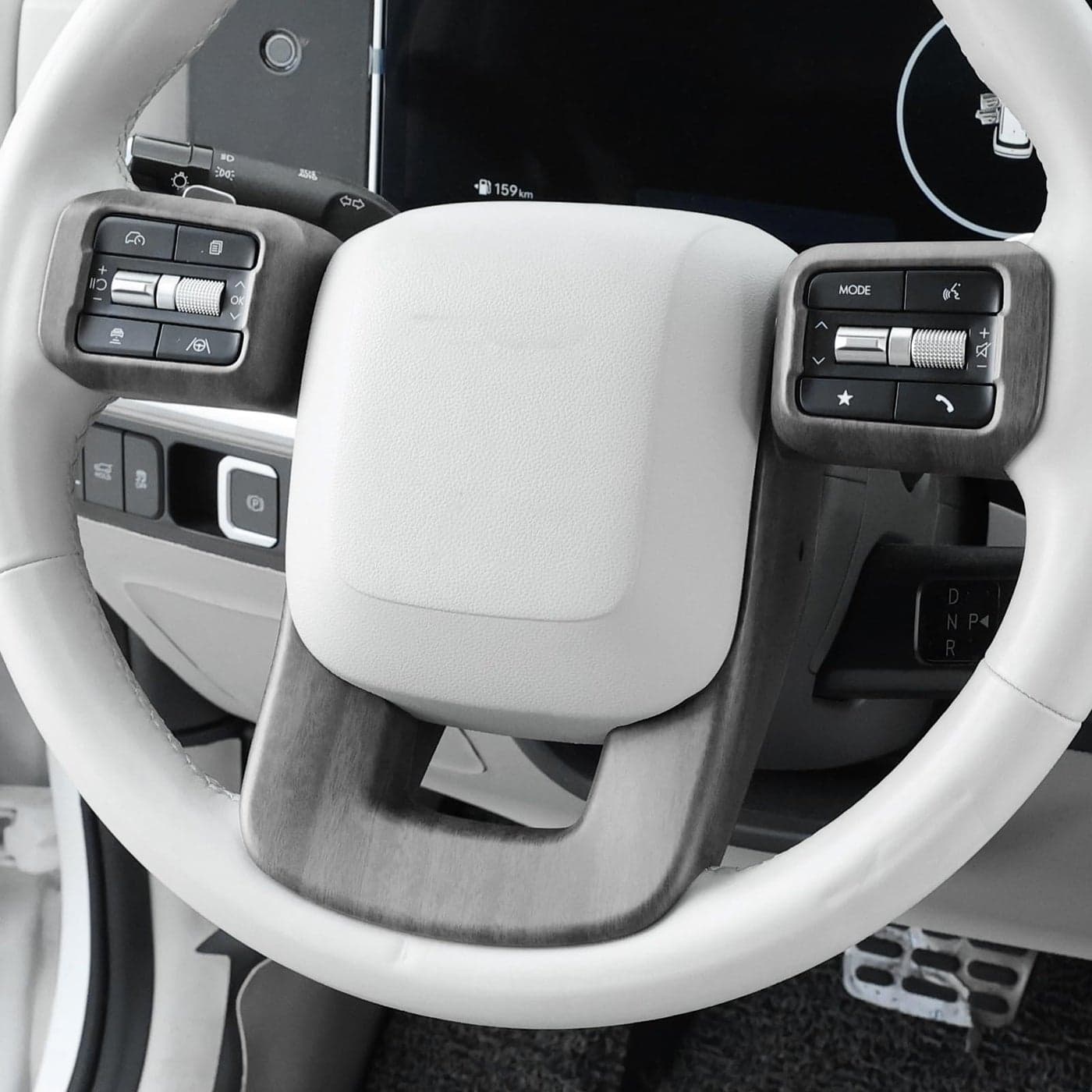 YOUTOOCAR Steering Wheel Cover Trim Compatible with Hyundai Santa Fe 20242025 Hyundai Palisade 2026 Hyundai IONIQ 9 Accessories Wood Grain