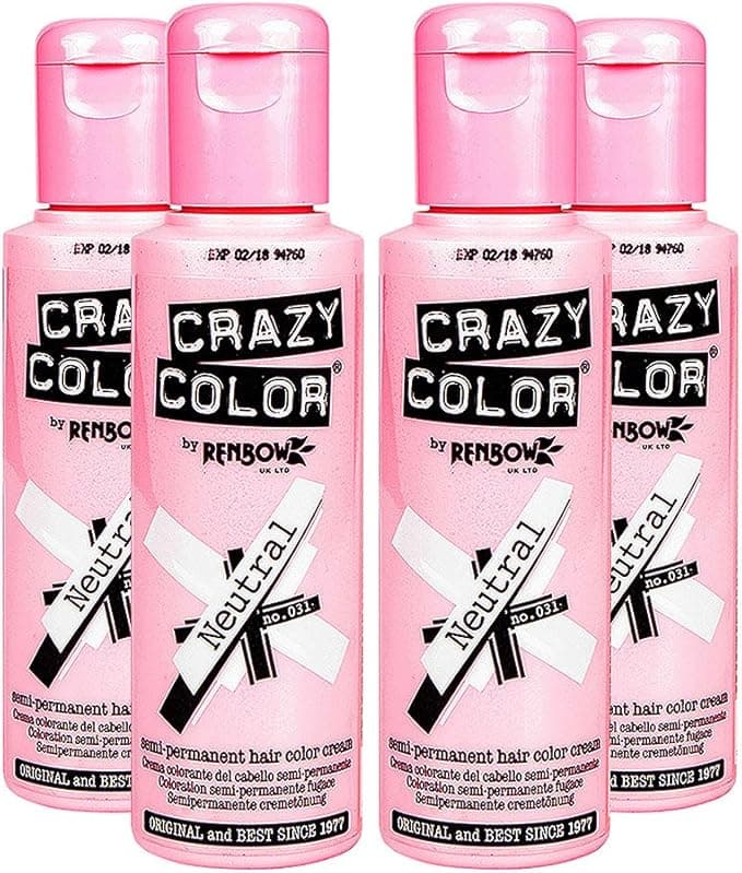Renbow Crazy Colour 4 x SemiPermanent Hair Colour Creams 100ml